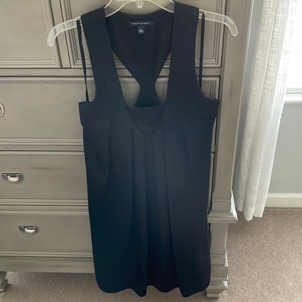 Banana Republic black dress, with pockets.